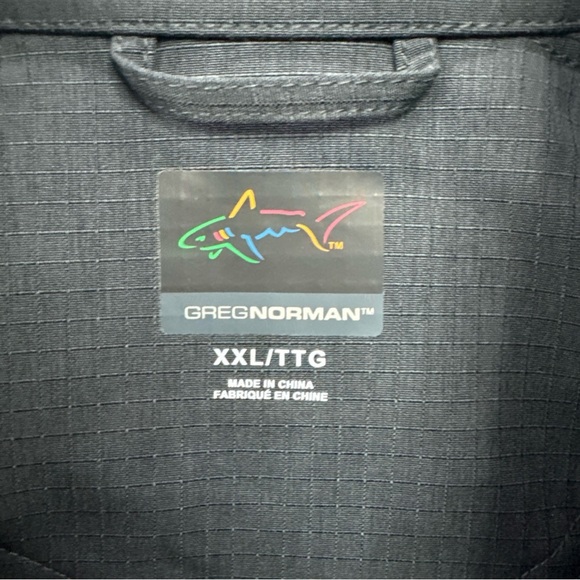 Greg Norman Men's Woven Windbreaker Full-Zip Golf Jacket JL3 Dark Grey XXL - Picture 4 of 9